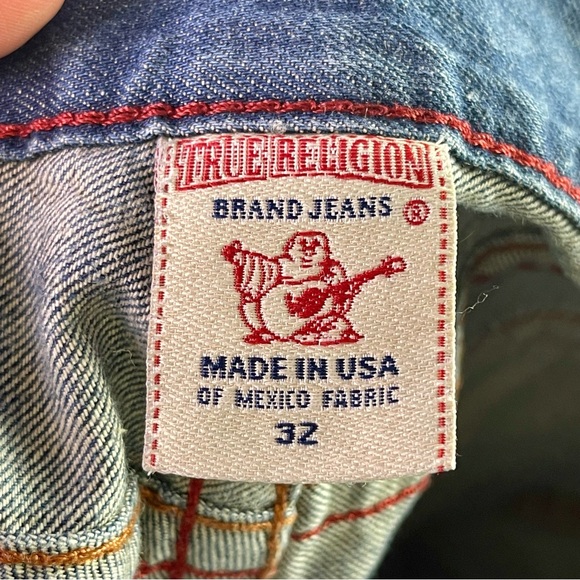 True Religion Classic Blue Jeans Ricky Straight Leg Size 32 - Picture 7 of 15